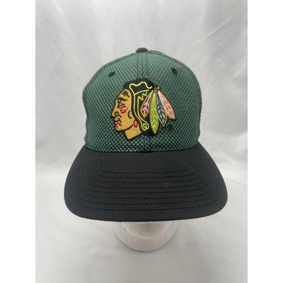 Chicago Blackhawks Green Kick 10 Strap Back Hat Miller Lite St. Patrick's Day - Picture 1 of 7